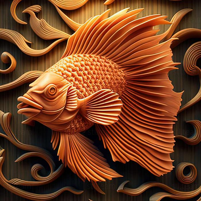 3D модель Мандарин риба риба (STL)