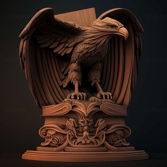 3D model eagle on the pedestal (STL)