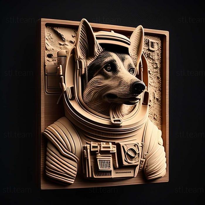3D model Laika cosmonaut dog famous animal (STL)