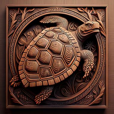 3D модель Знаменитое животное черепаха адвайта (STL)