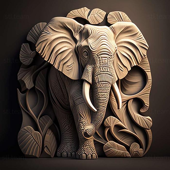 3D model Gabi elephant famous animal (STL)