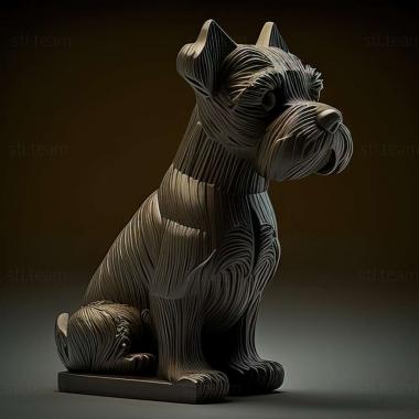 3D model Zwergschnauzer dog (STL)