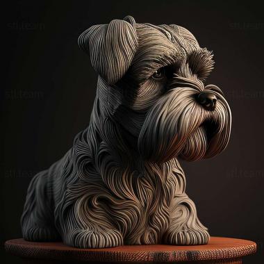 3D model Zwergschnauzer dog (STL)