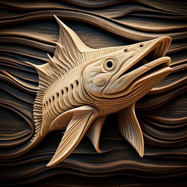 3D model Sturgeon  like loricaria catfish fish (STL)