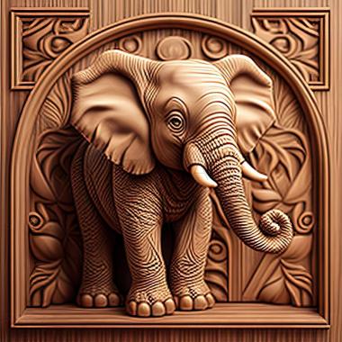 3D model Motti baby elephant famous animal (STL)