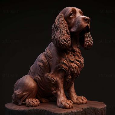 3D model French Spaniel dog (STL)