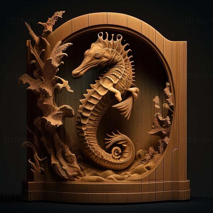 3D model SEAHORSE ON THE STAND (STL)