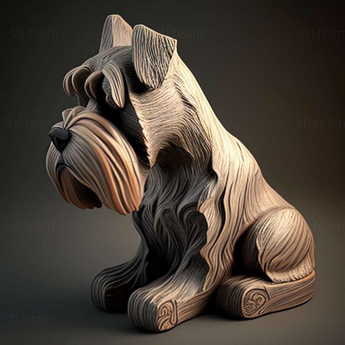 3D model Zwergschnauzer dog (STL)