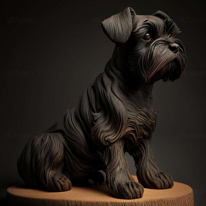 3D model Zwergschnauzer dog (STL)