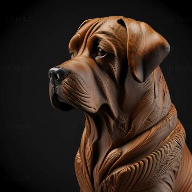 3D model American Bandog dog (STL)