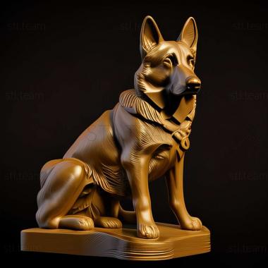 3D model Rin Tin Tin famous animal (STL)