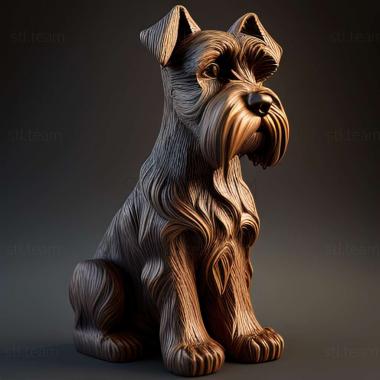 3D model Zwergschnauzer dog (STL)