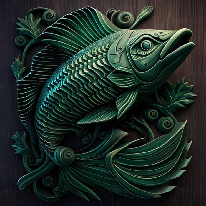 3D model Green swordsman fish (STL)