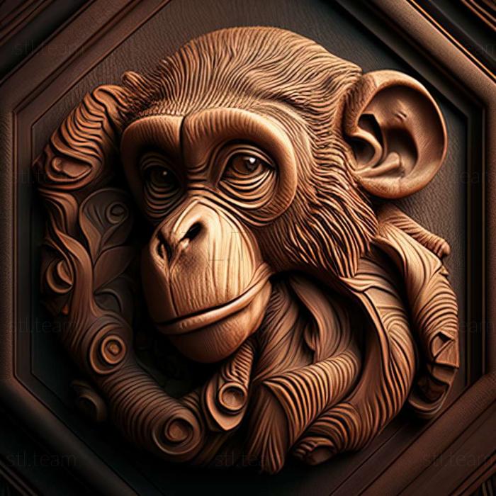 3D model Briches monkey famous animal (STL)