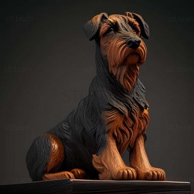 3D model German Jagdterrier dog (STL)