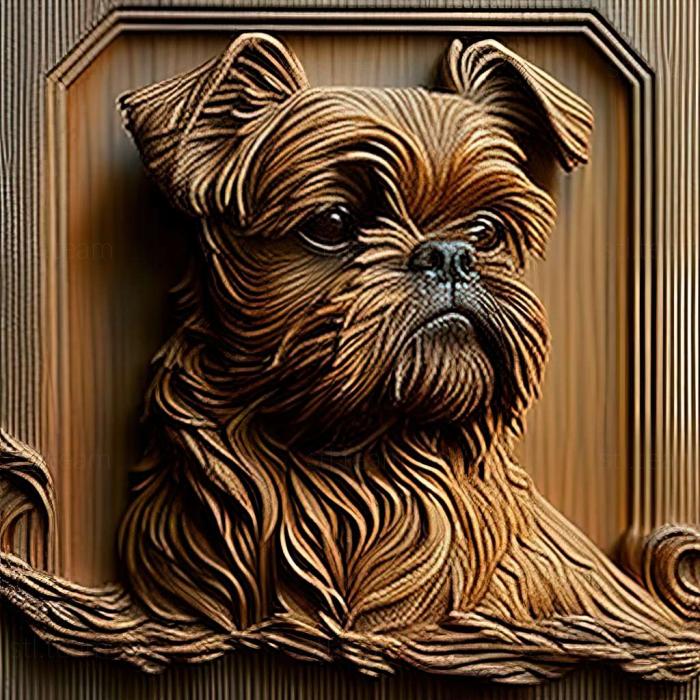 3D model Brussels Griffon dog (STL)