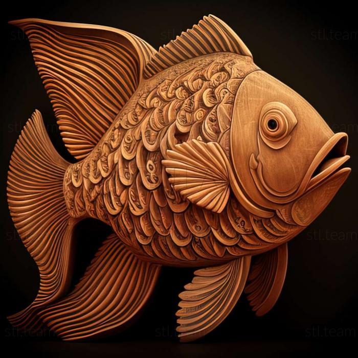 3D model Sumatran barbus fish (STL)