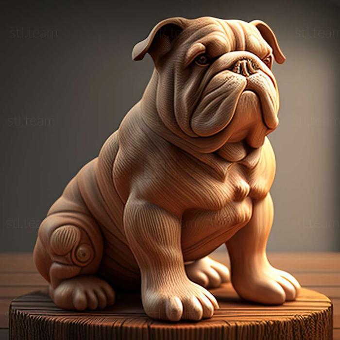 3D model Bulldog campeiro dog (STL)