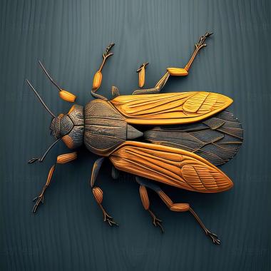 3D модель Grammoptera ruficornis (STL)