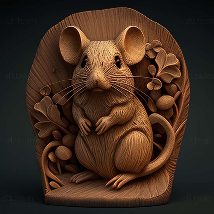 3D model Kaguya mouse famous animal (STL)