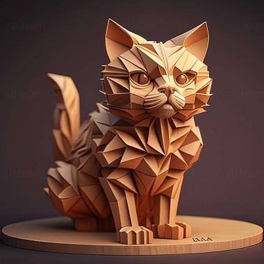 3D model Larry the cat famous animal (STL)