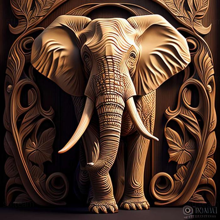 3D модель Відома тварина слон Габі (STL)