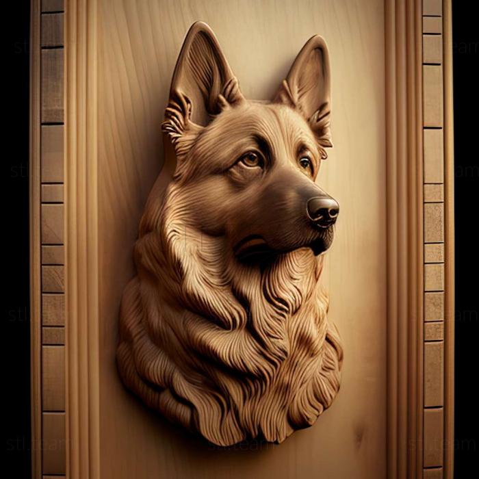 3D model Picardy Shepherd dog (STL)