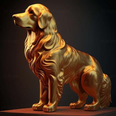 3D model Golden Retriever dog (STL)