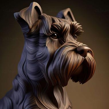 3D model Zwergschnauzer dog (STL)