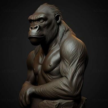3D модель Хіонеосомна горила (STL)
