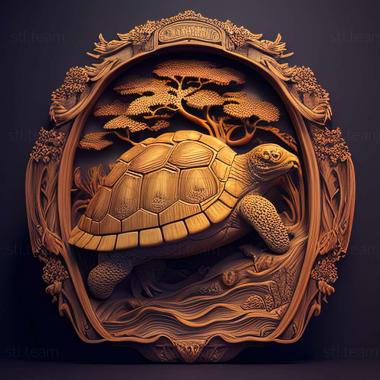 3D модель Відома тварина Черепаха Джонатан (STL)