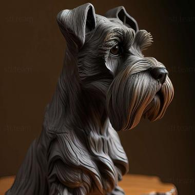 3D model Zwergschnauzer dog (STL)