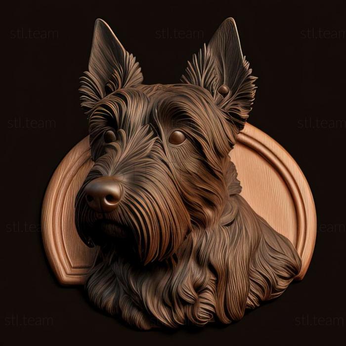 3D модель Собака породи шотландський терєр (STL)