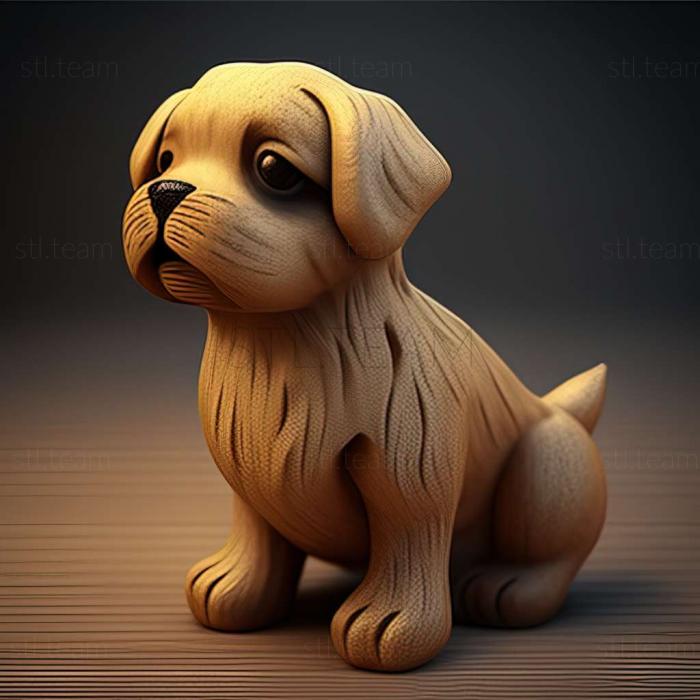 3D модель Барни собака известное животное (STL)