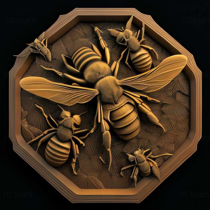 3D модель Пчела и муха знаменитое животное (STL)