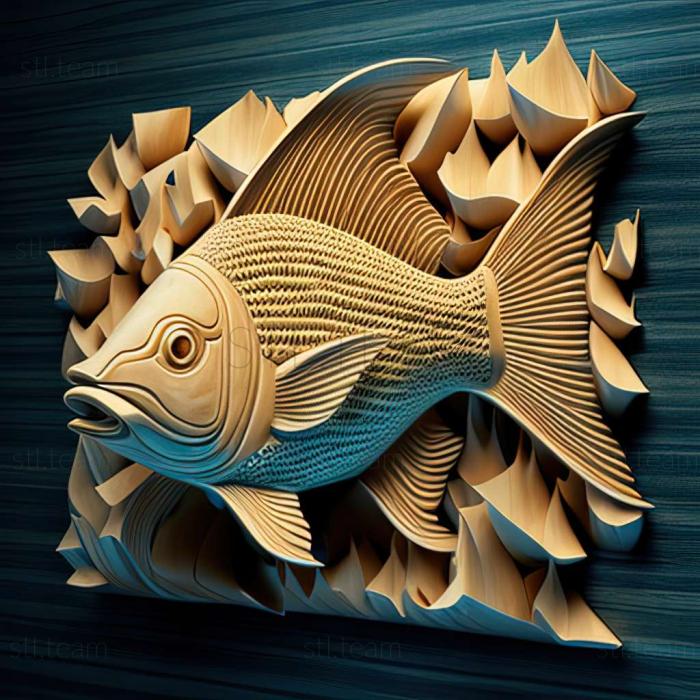 3D model Acanthophthalmus kula fish (STL)