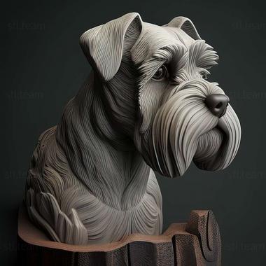 3D model Zwergschnauzer dog (STL)