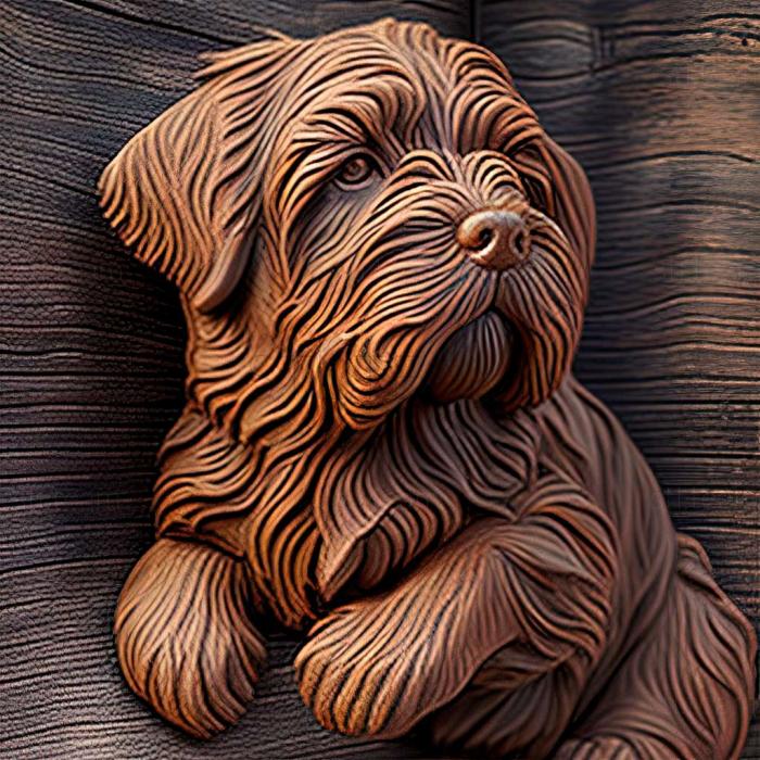3D model Russian colored lapdog dog (STL)