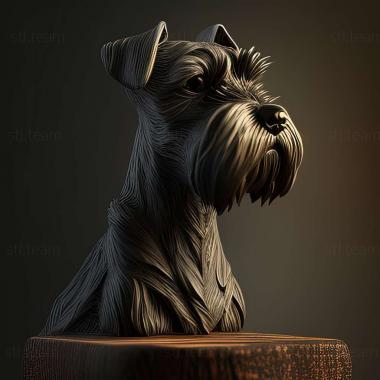 3D model Zwergschnauzer dog (STL)