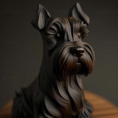 3D model Zwergschnauzer dog (STL)