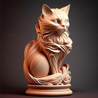 3D model Chantilly Tiffany cat (STL)