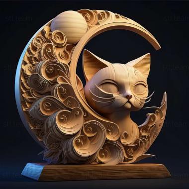 3D модель Кошка Мун из Сейлор Мун (STL)