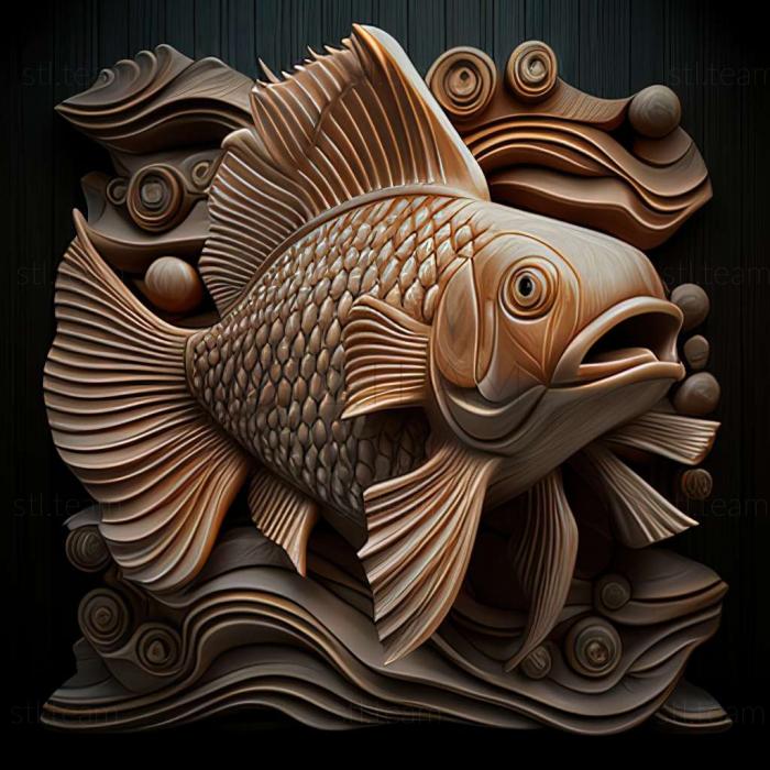 3D модель Лондонская рыба шубункин (STL)
