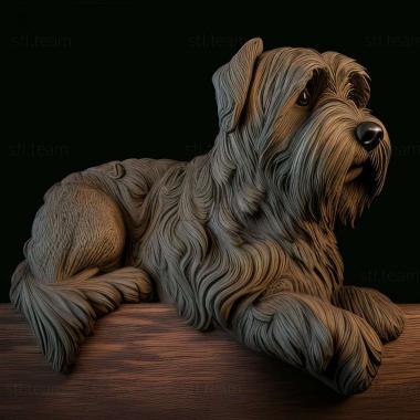 3D model Russian colored lapdog dog (STL)