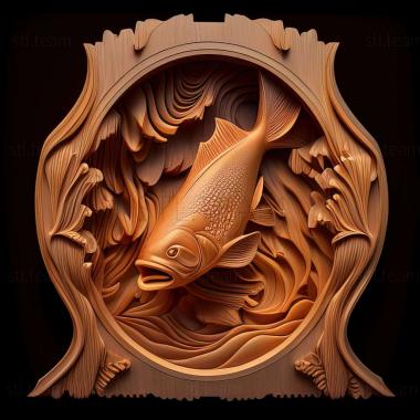 3D model Little red riding hood fish fish (STL)