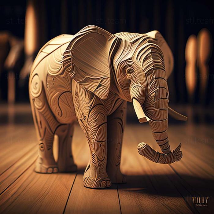 3D model Batyr elephant famous animal (STL)