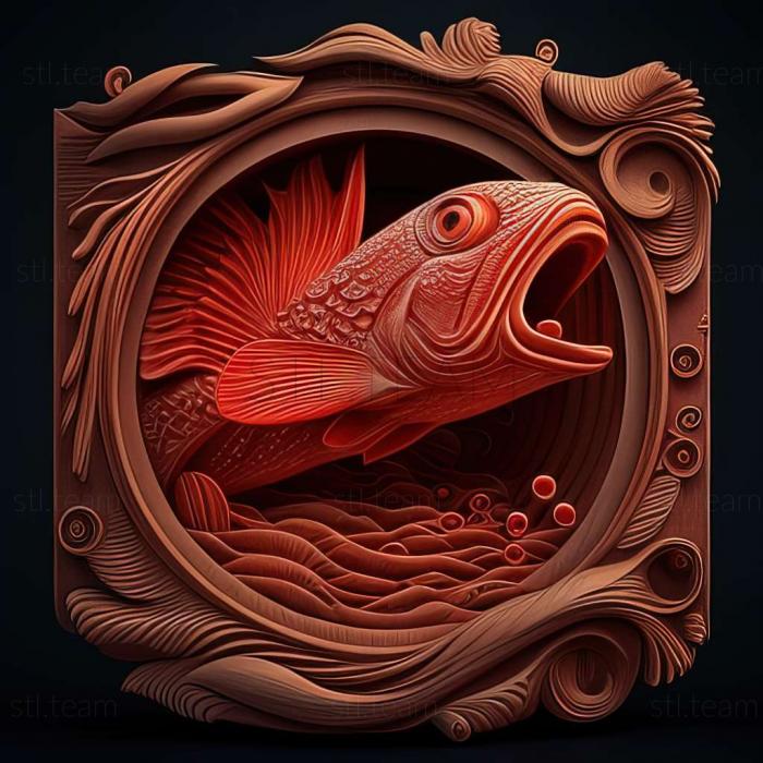 3D model Little red riding hood fish fish (STL)