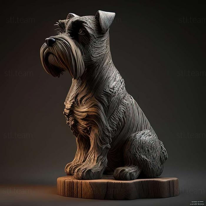 3D model Zwergschnauzer dog (STL)