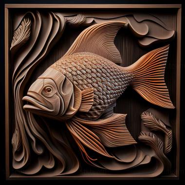 3D модель Афиосемион Шлуппа рыба (STL)