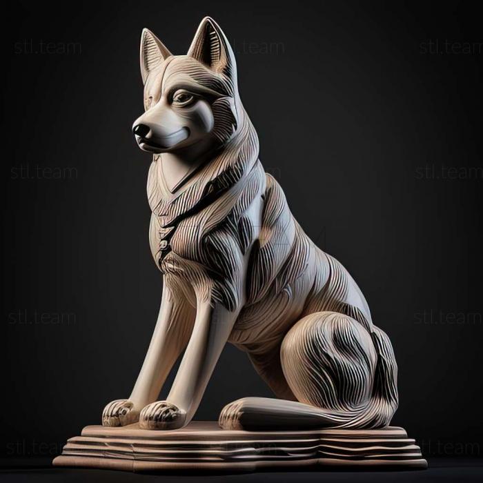 3D model EaSiberian Husky dog (STL)